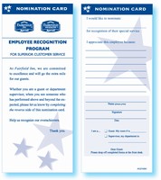 Fairfield Inn Employee Recognition flat card, #1227620C