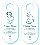 Garden Series Pet in Room door hanging sign, #1228823