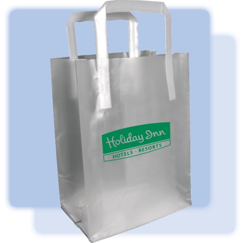 Large Frosted Plastic Shopping Bags