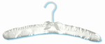 Ladies' ivory satin padded suit hanger, regular open hook, #493-3770