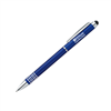 Trendy blue high-shine metallic ballpoint pen with Hilton Garden Inn logo.