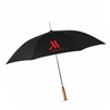 Marriott Hotels & Resorts guest umbrella with natural wood golf handle. BLACK #662-A501C-01BLK-RD