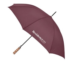 Residence Inn guest umbrella with natural wood golf handle, No. 662-A501C-19