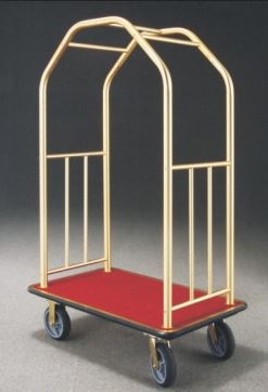 Glaro Glider 6500BE  SATIN BRASS deluxe bellman cart.  No.783-6500BE