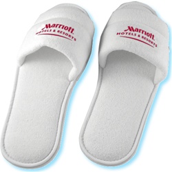 Marriott Hotels & Resorts terry cloth slippers with embroidered logo, No. 789-100/01