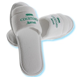 Courtyard terry cloth slippers with embroidered logo, #789-100/05