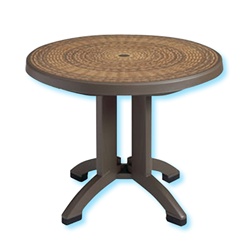 Grosfillex® Havana 38" round folding table